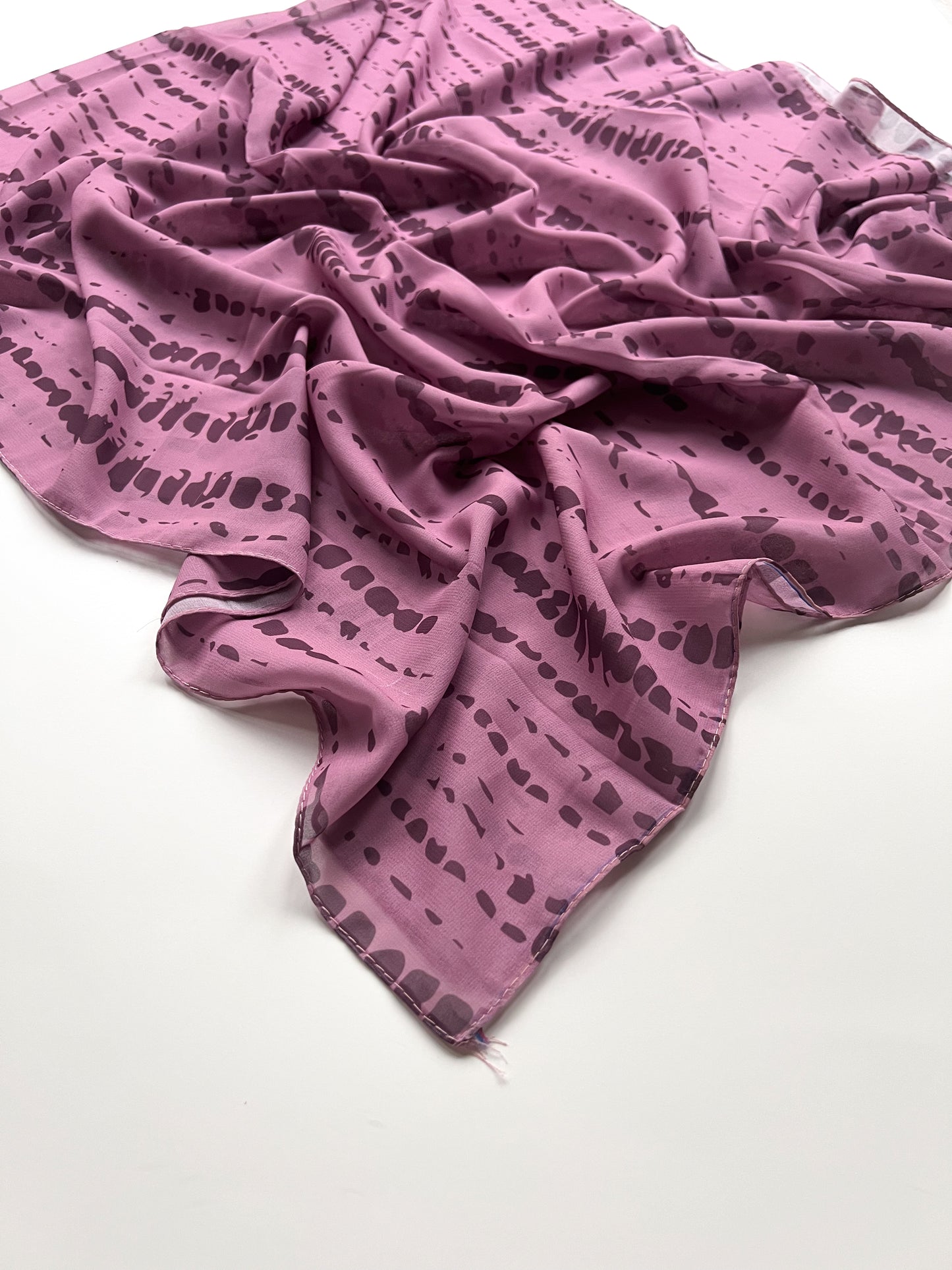 Tie-Dye Printed Hijab - Pink