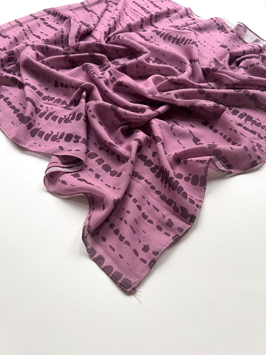 Tie-Dye Printed Hijab - Pink