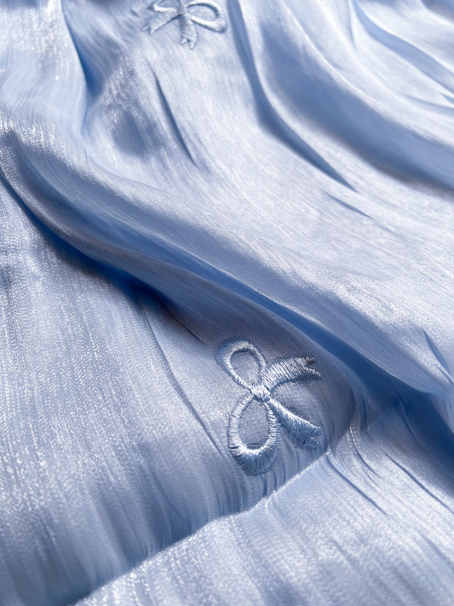Moondust Embroidered Hijab - Sky Blue