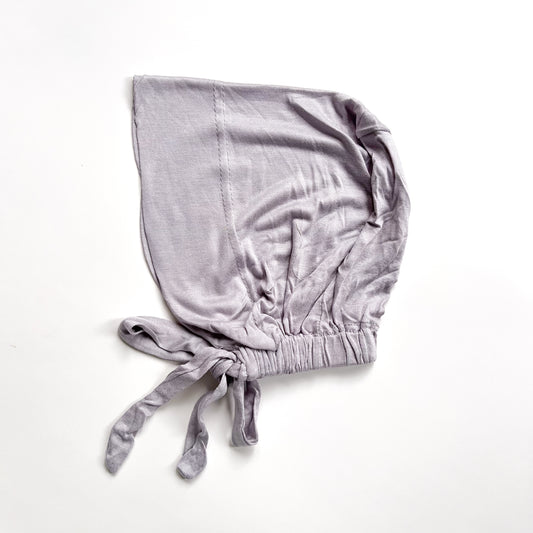 Malaysian Tie-Back Hijab Cap - Light Grey