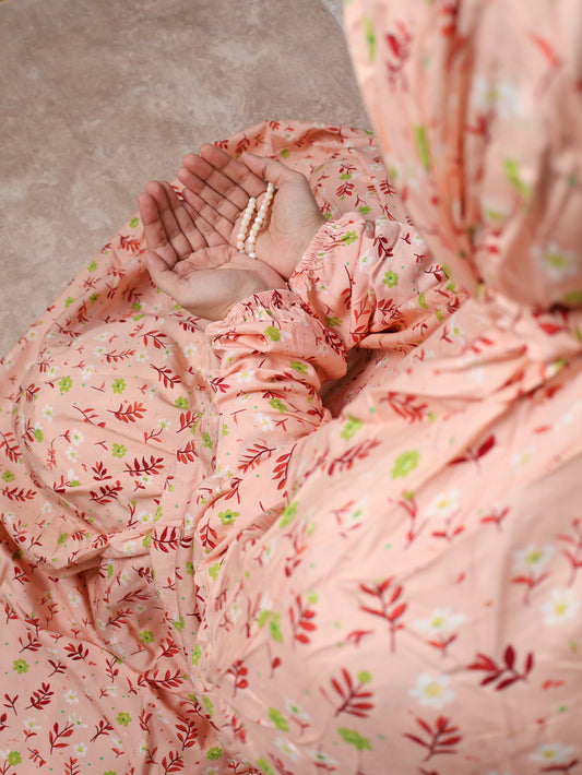 Namaz Chadar With Sleeves -  Hareem (Peach)