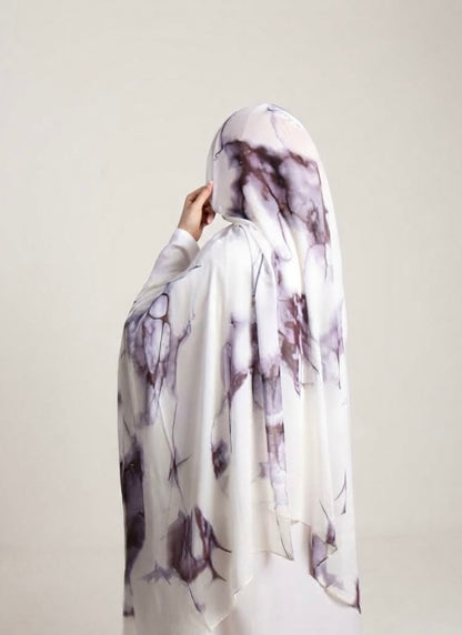 Real Modal Printed Hijab - Classic Marble