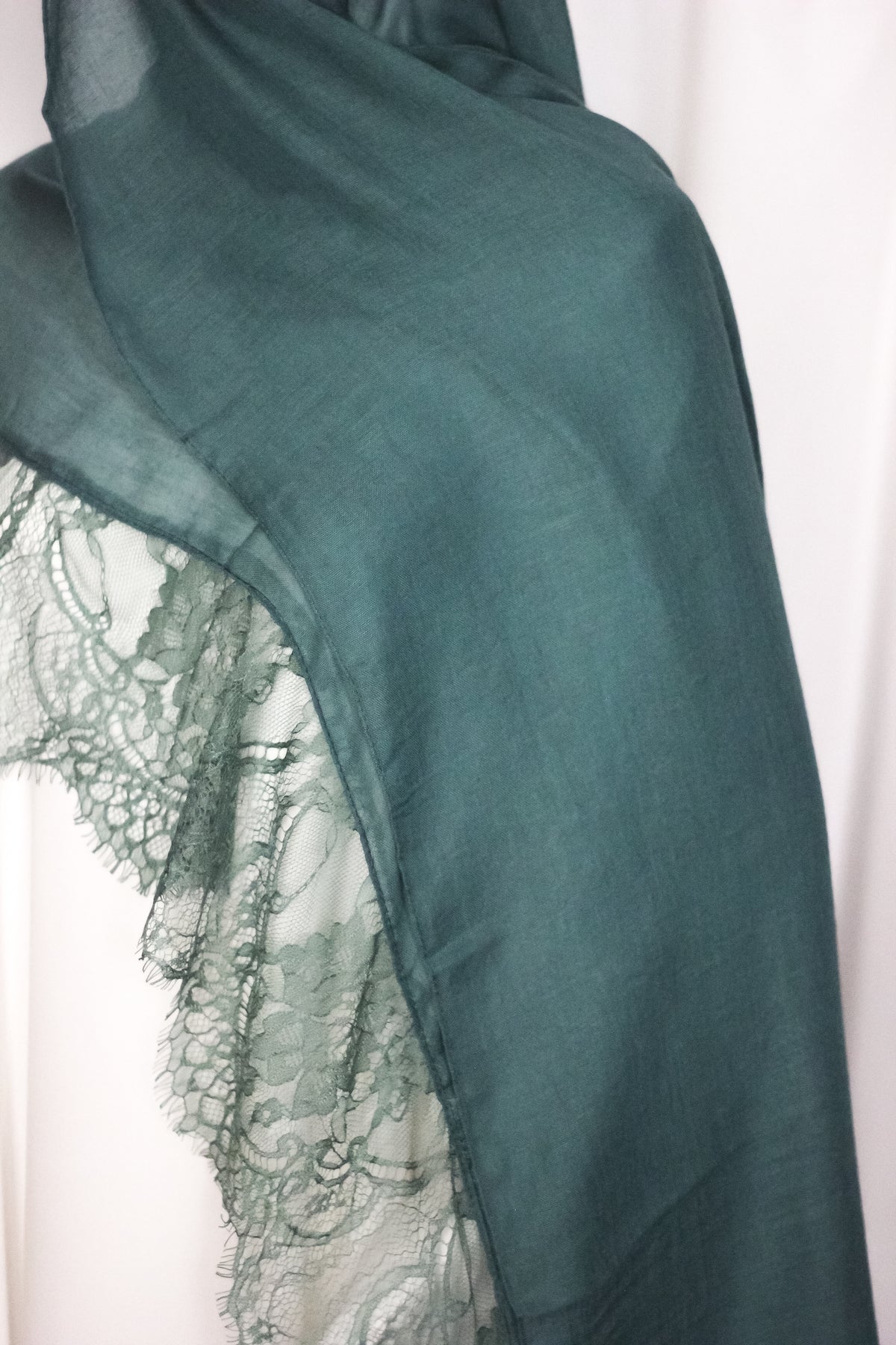Chantilly Lace Hijab - Ocean Teal