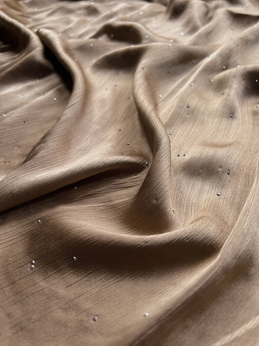 Crinkle Silk Luxe - Beige Gold