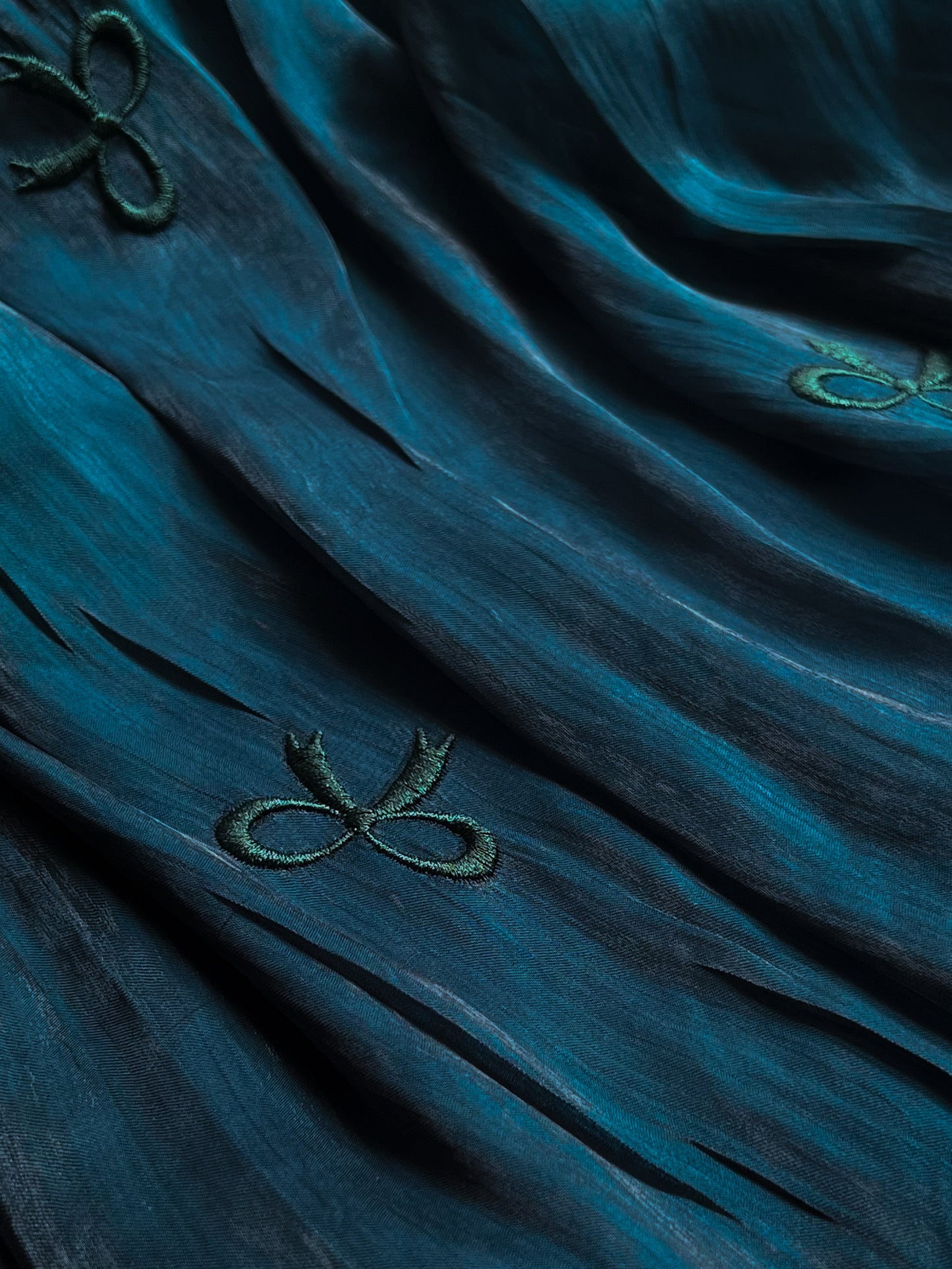 Moondust Embroidered Hijab - Teal