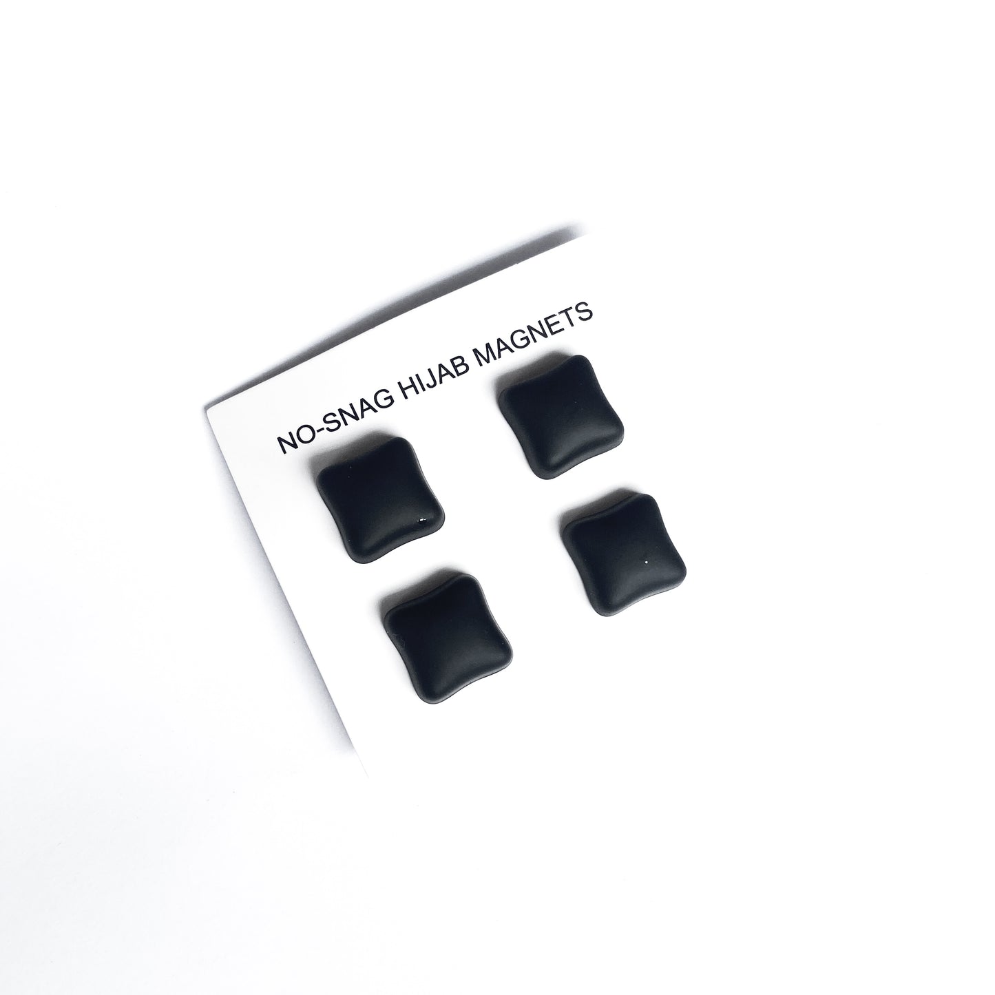 Matte Hijab Magnets (Square) - Black