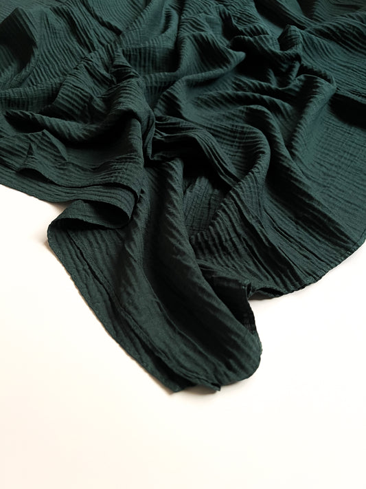 Crumpled Marble Hijab - Emerald