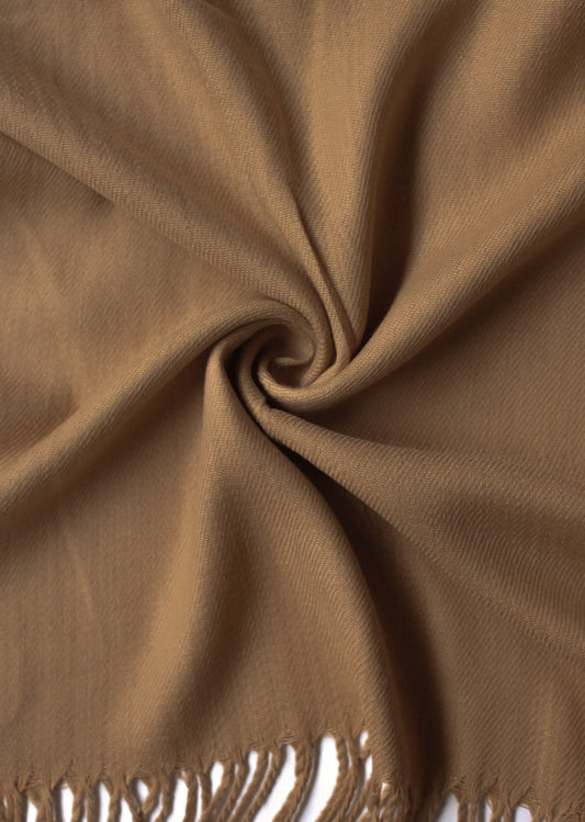 Plain Cashmere Hijab - Cappuccino