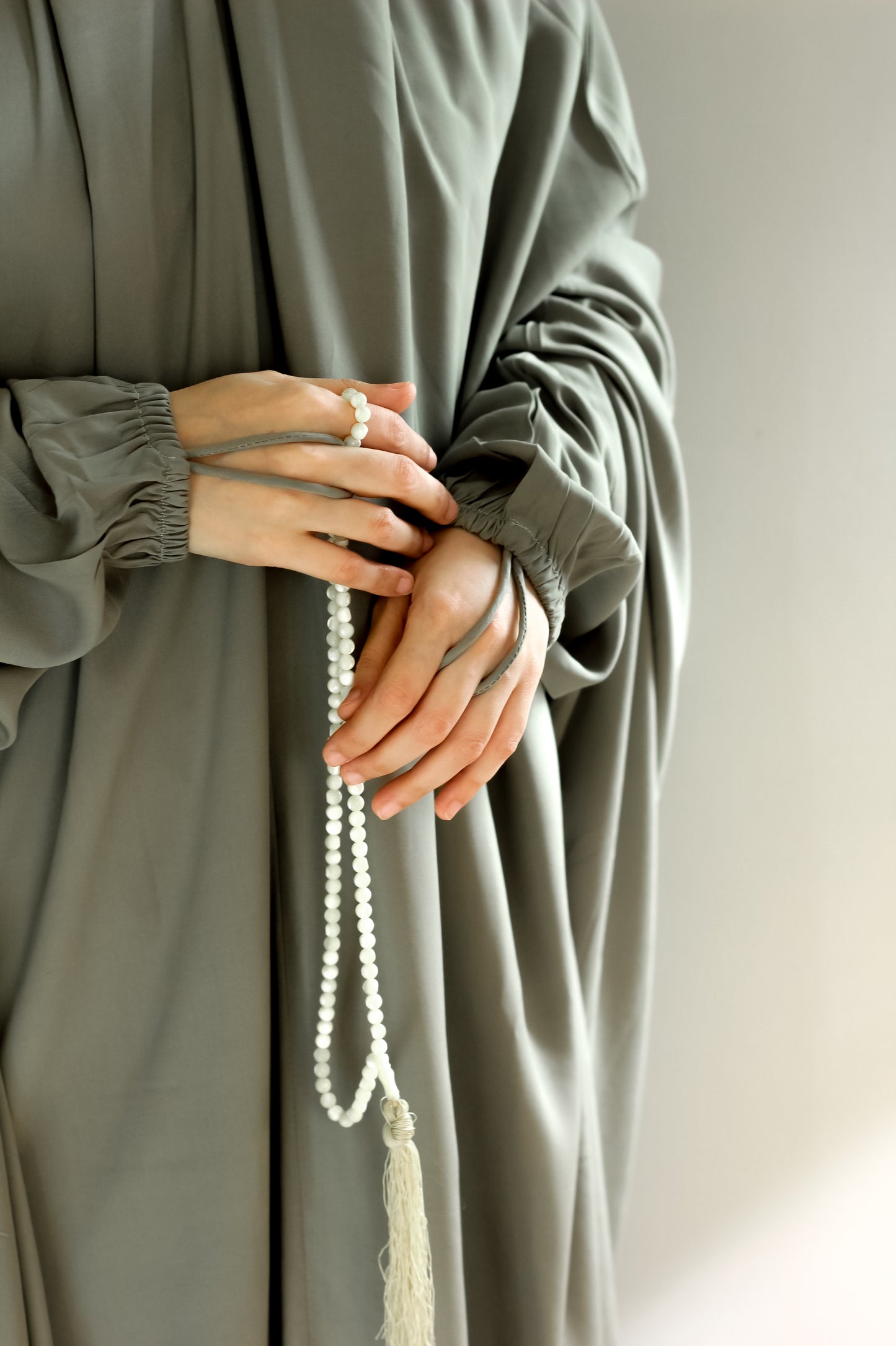 Namaz Chadar With Sleeves - Dark Sage