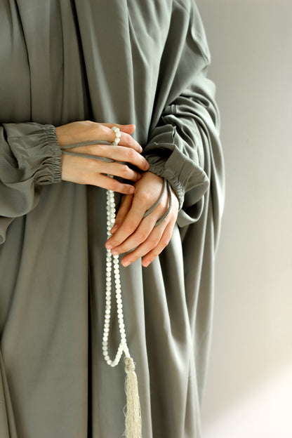 Namaz Chadar With Sleeves - Dark Sage