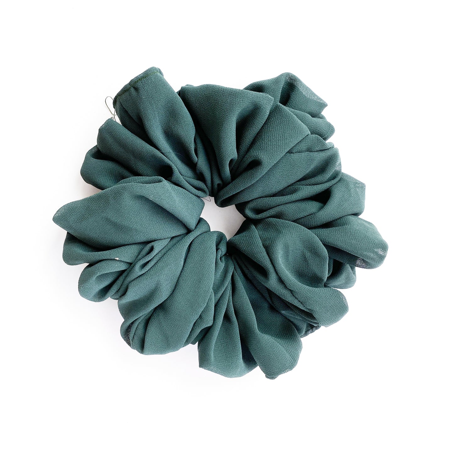 Georgette Volumizing Scrunchie - Pine Green