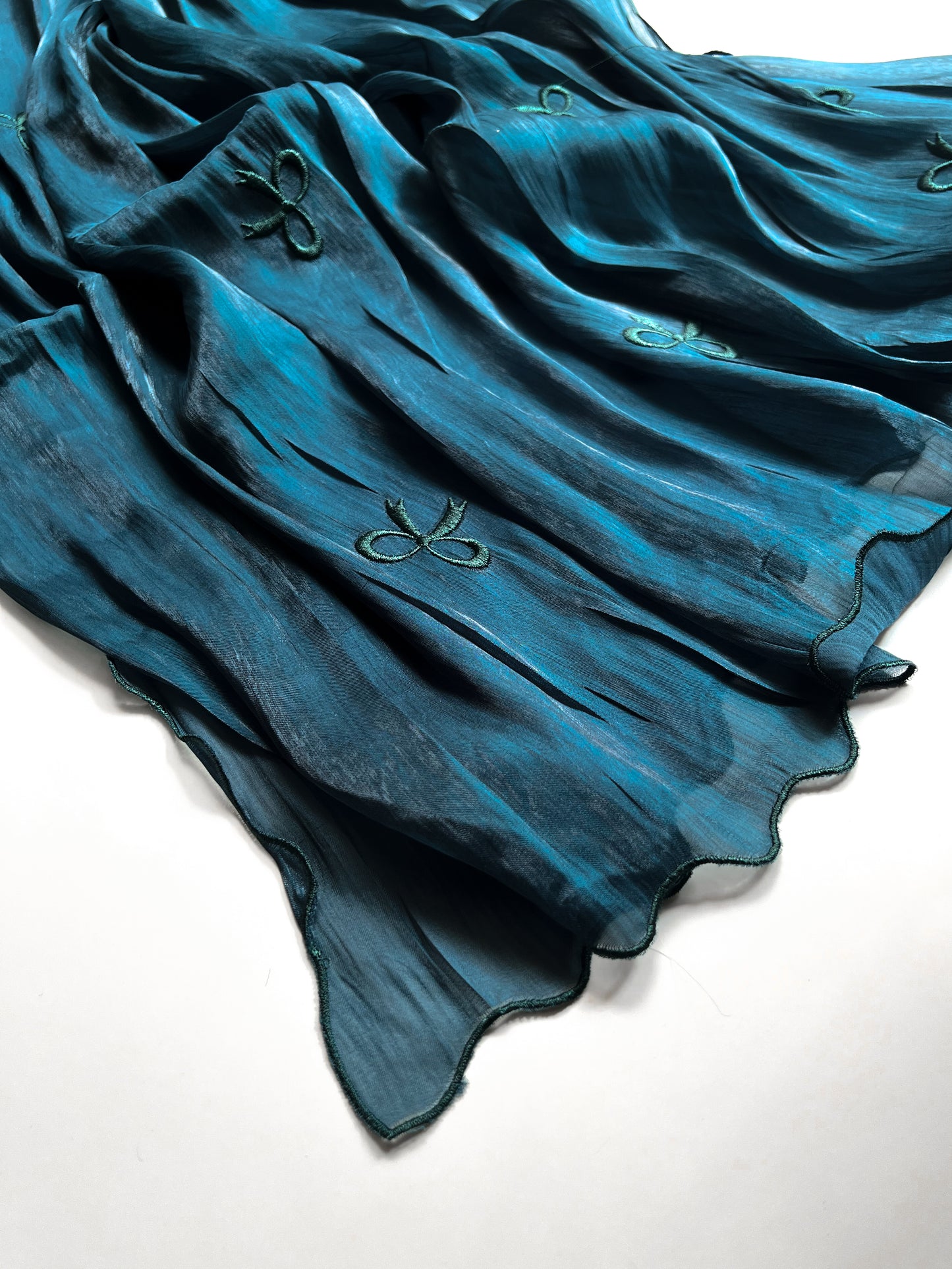 Moondust Embroidered Hijab - Teal