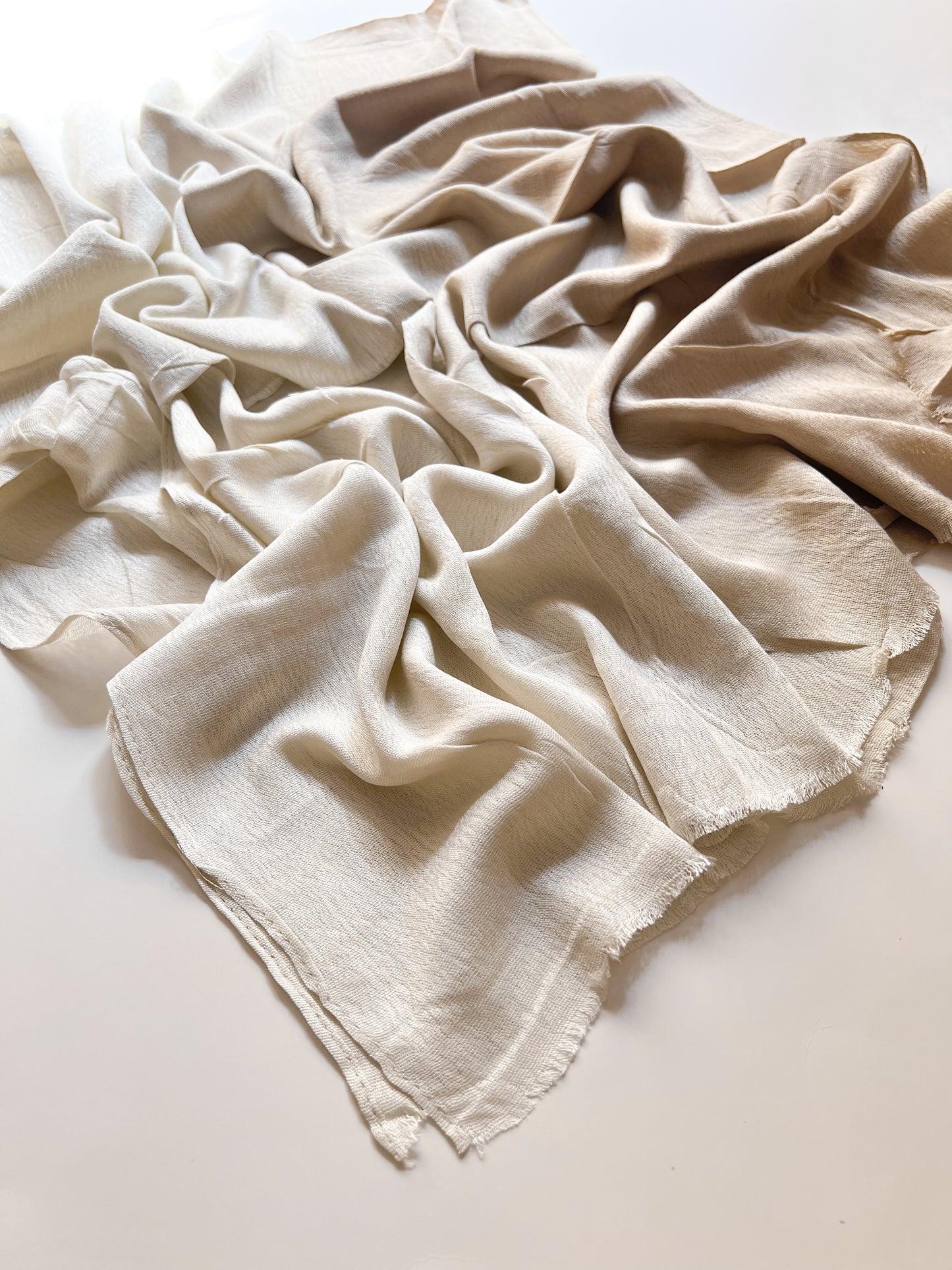 Ombre Lawn Hijab - Almond Icecream