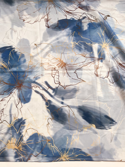 Printed Georgette - Spring in Blue