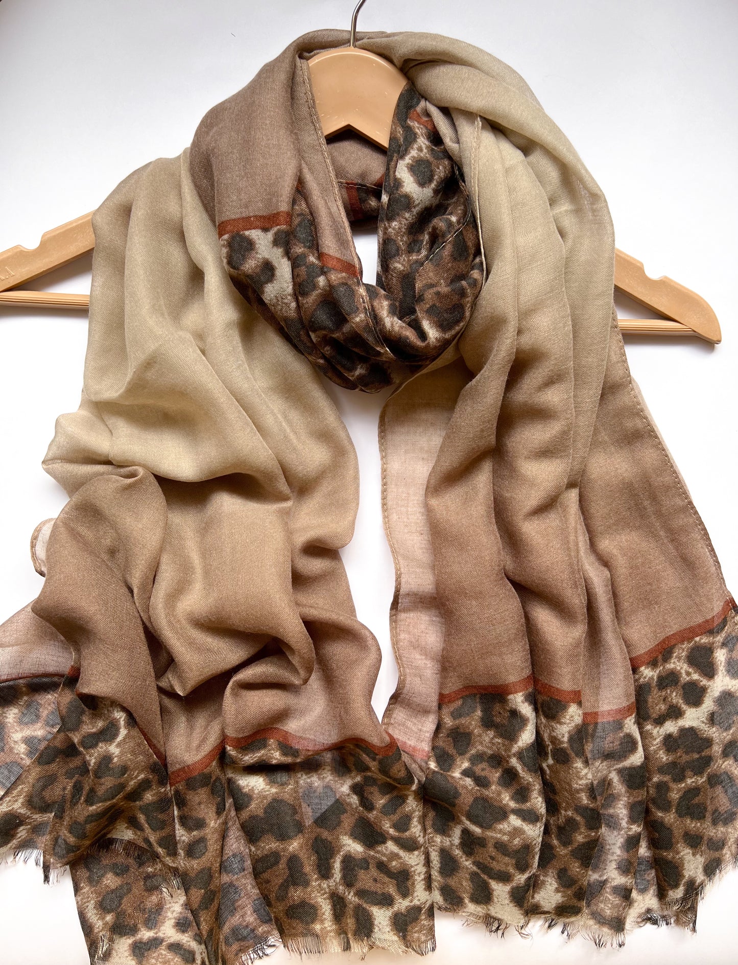 Leopard Printed Hijab - Brown