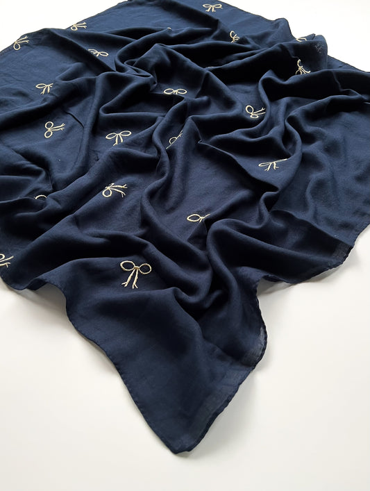 Bow-Me Hijab - Navy blue