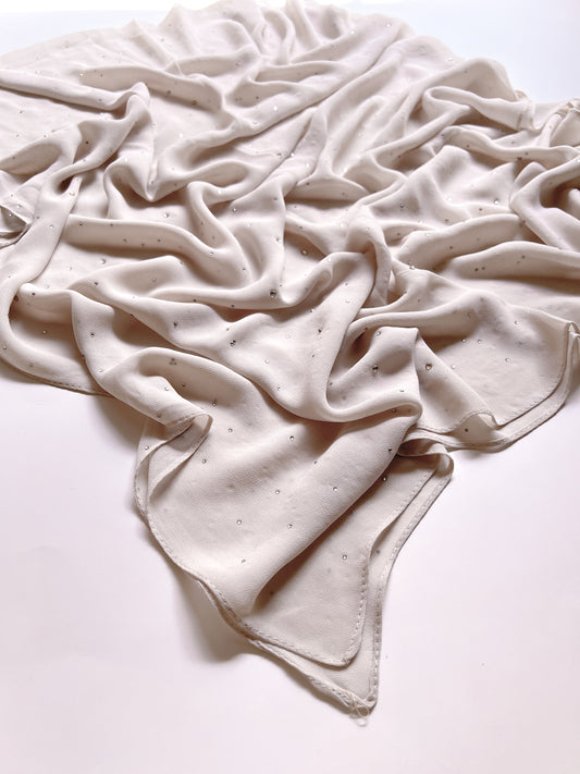 Chiffon Luxe Hijab - Fawn