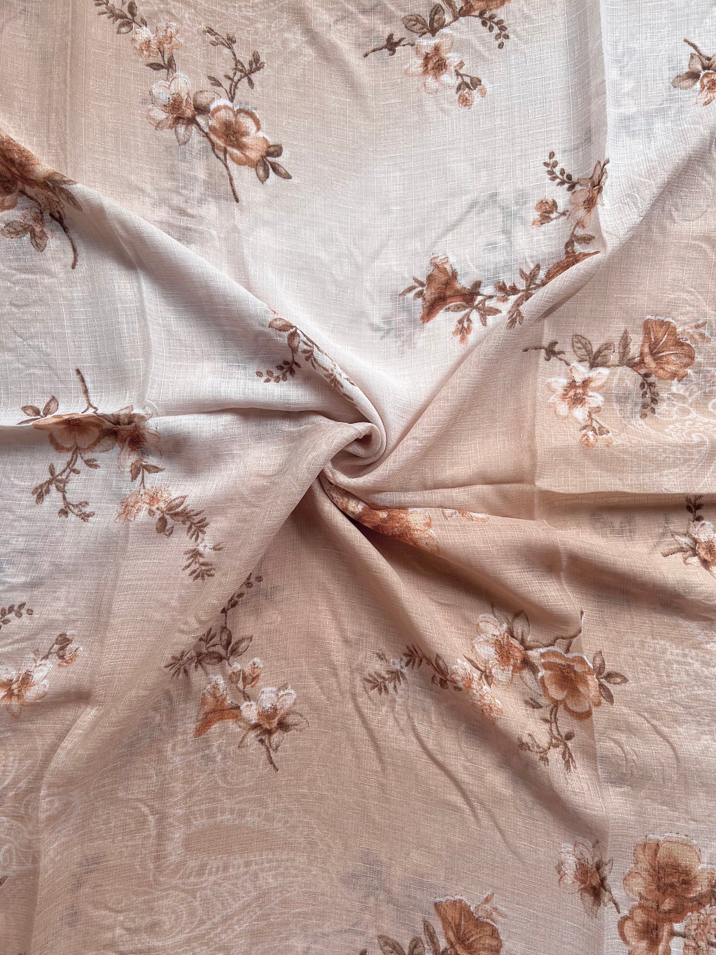 Zuheyra Printed Hijab - Rose Beige