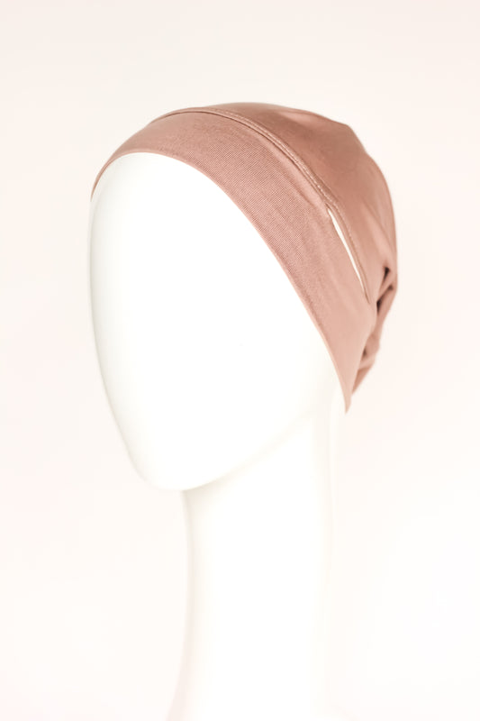 Malaysian Ear-hole Hijab Cap - Taupe