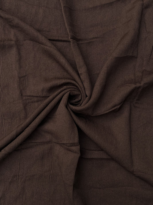 Cotton Crush Hijab - Dark Brown