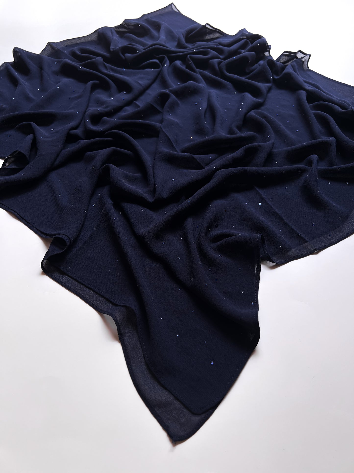 Chiffon Luxe Hijab - Navy Blue