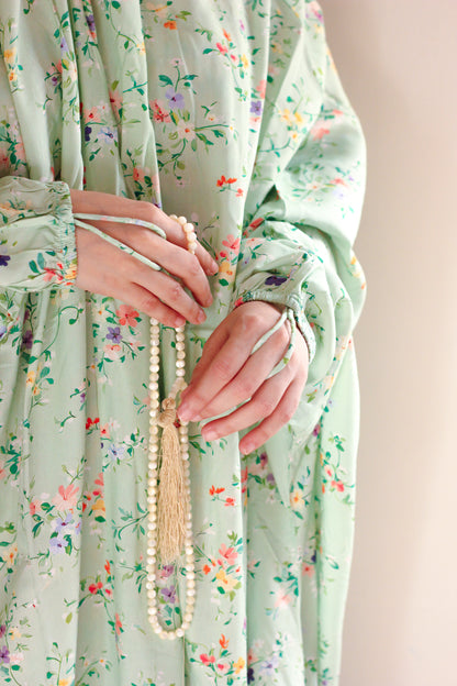 Namaz Chadar With Sleeves -  Daneen (Light Green)