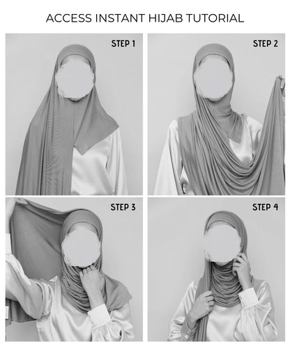 Access Instant Jersey Hijab - Dark Grey