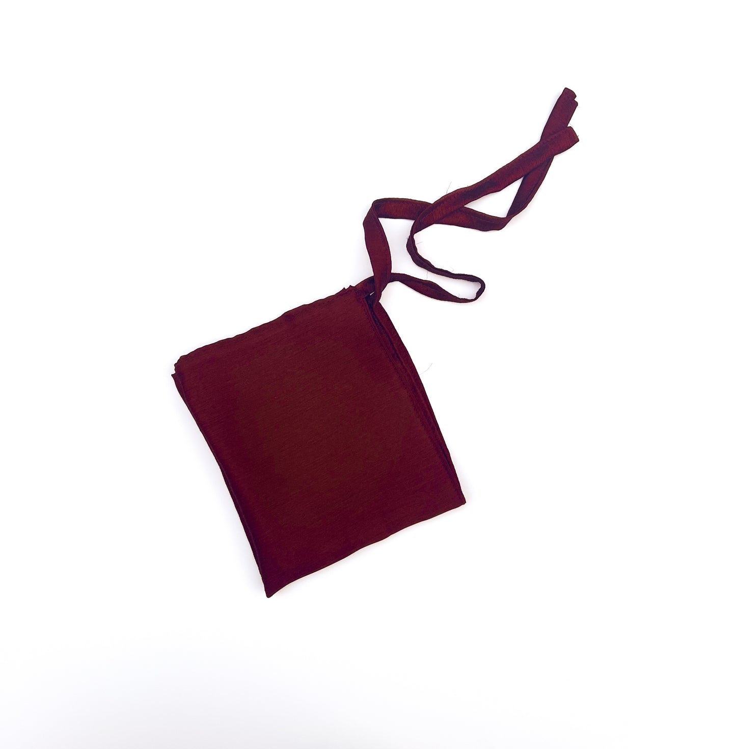 Sheen Tie back Niqab - Deep Maroon