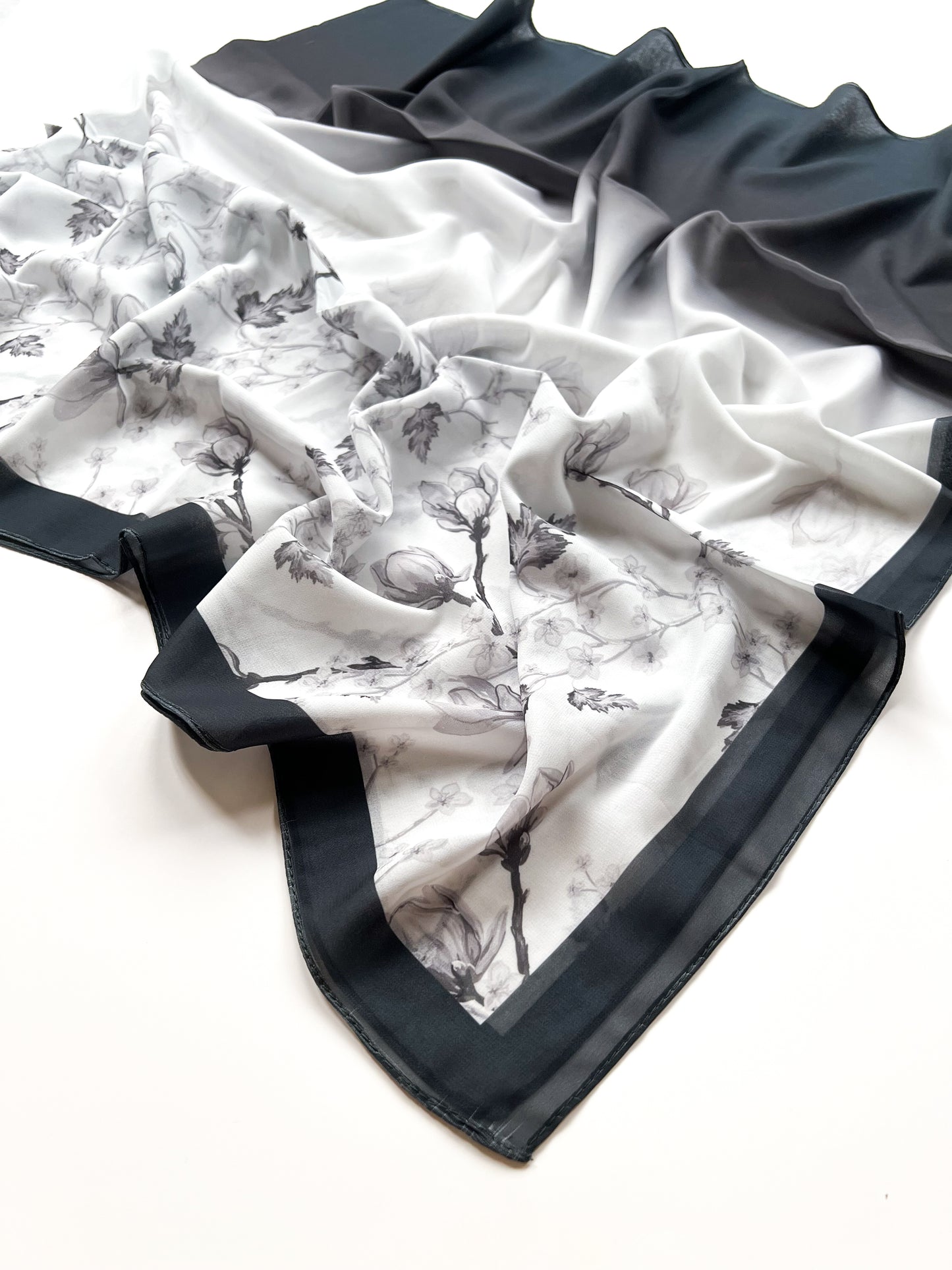 Printed Georgette - Black Reverie