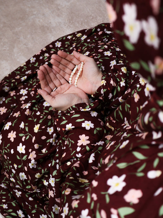 Namaz Chadar With Sleeves -  Naaz (Brown)