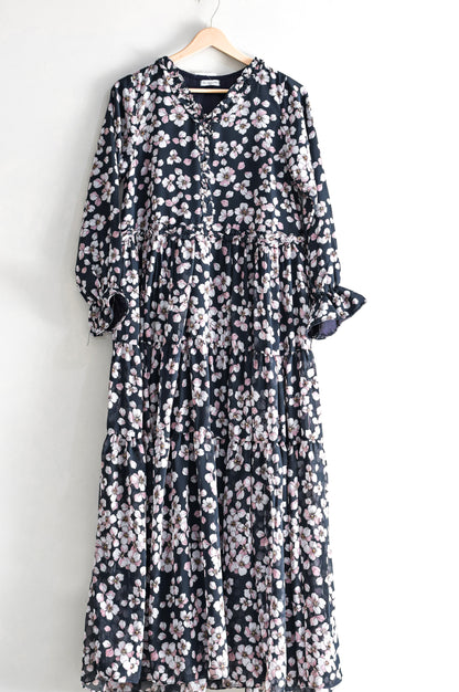 Floral Cascade Modest Dress