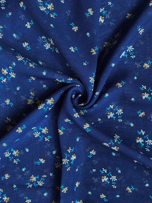 Printed Georgette - Pretty in Blue