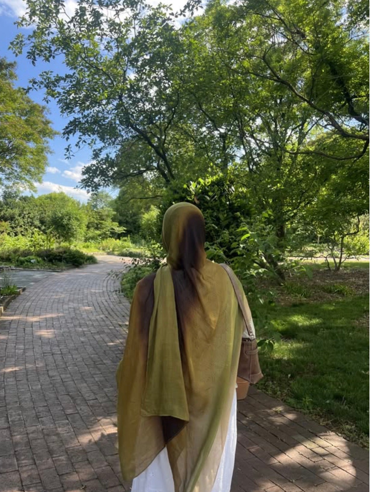 Real Modal Printed Hijab - Matcha