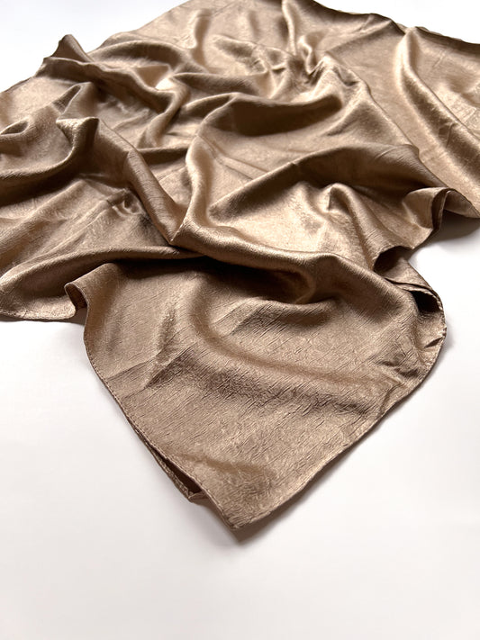 Textured Silk - Khaki Gold