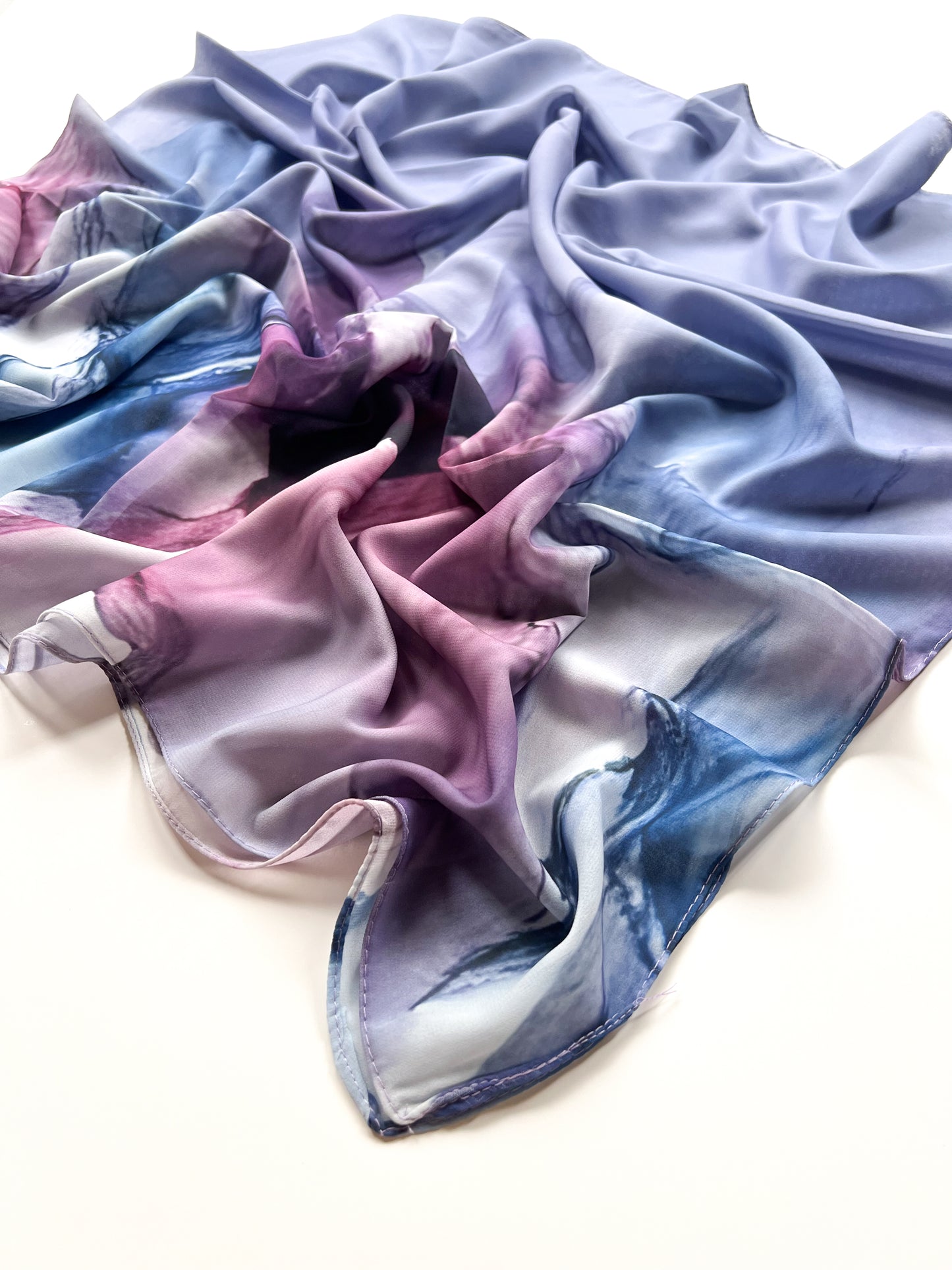 Printed Georgette - Cosmic Waves