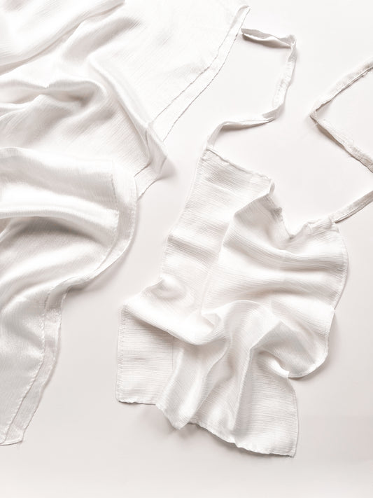 Sheen Hijab & Niqab Set - Pearl White