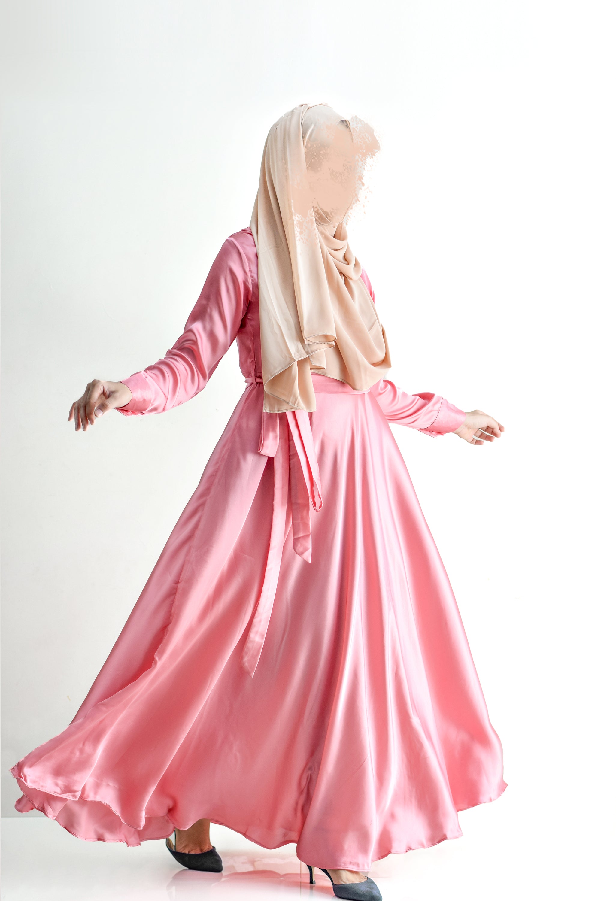 Organza Tissue Peach Dress 774 – Pakistan Bridal Dresses