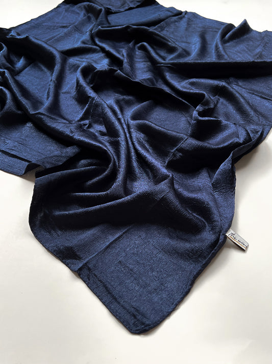 Textured Silk - Navy Blue