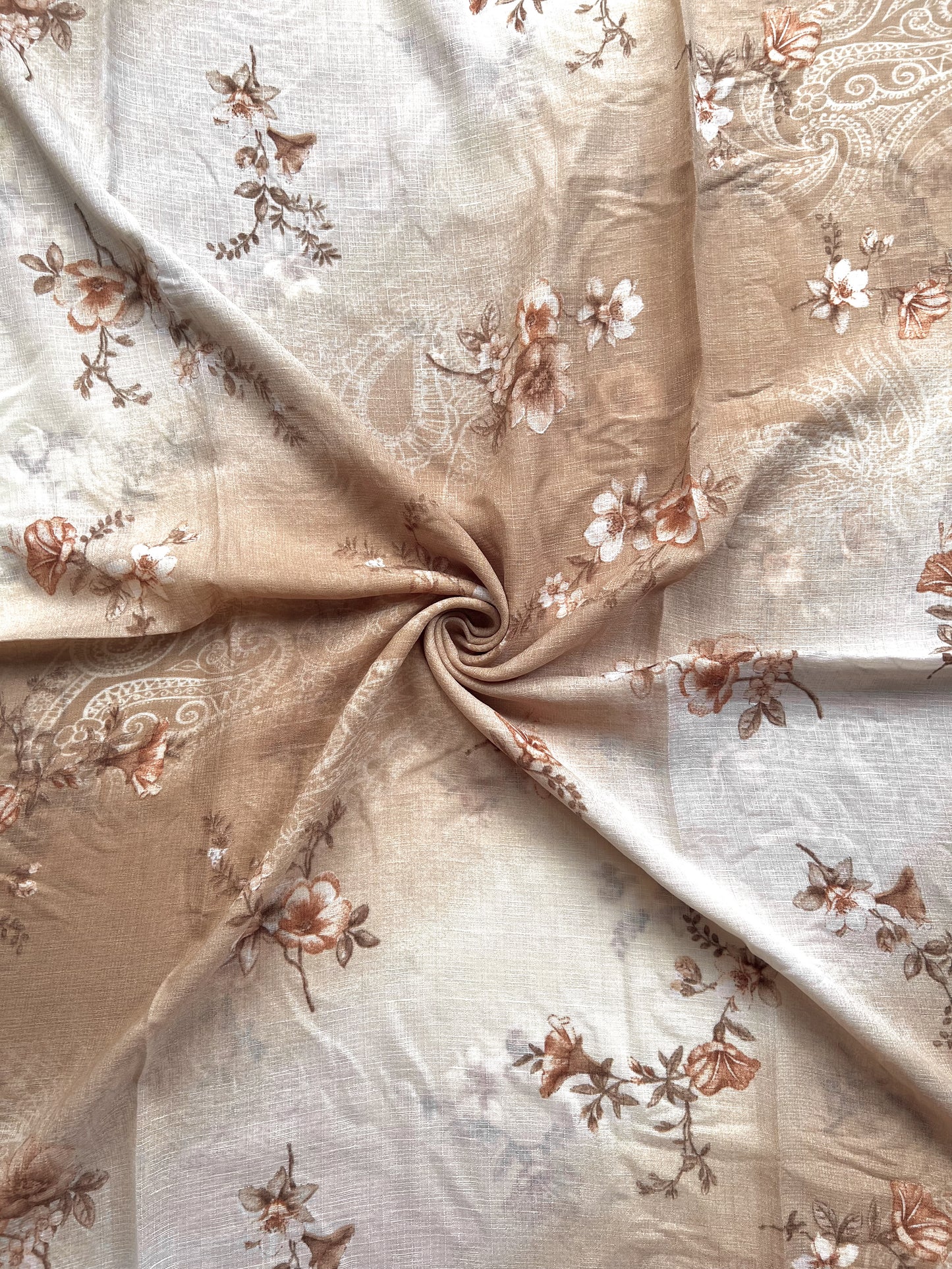 Zuheyra Printed Hijab - Earth Beige