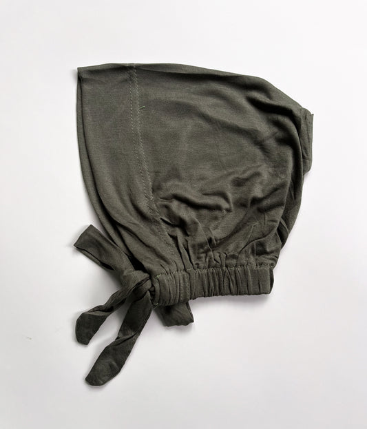 Malaysian Tie-Back Hijab Cap - British Green