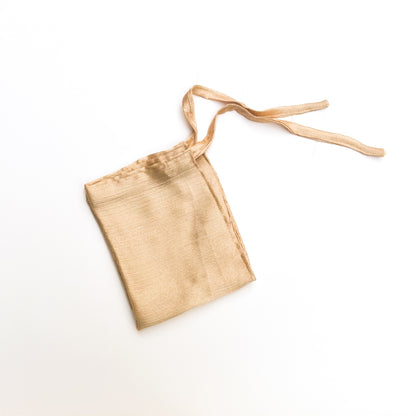Sheen Tie back Niqab - Light Gold