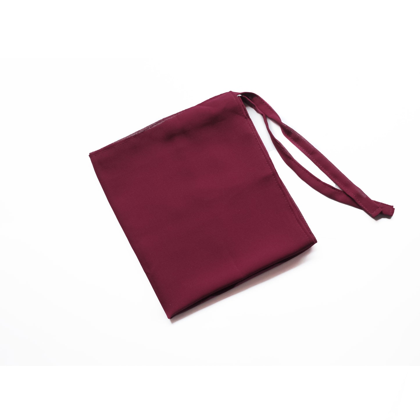 Tie back Niqab - Georgette - Deep Maroon