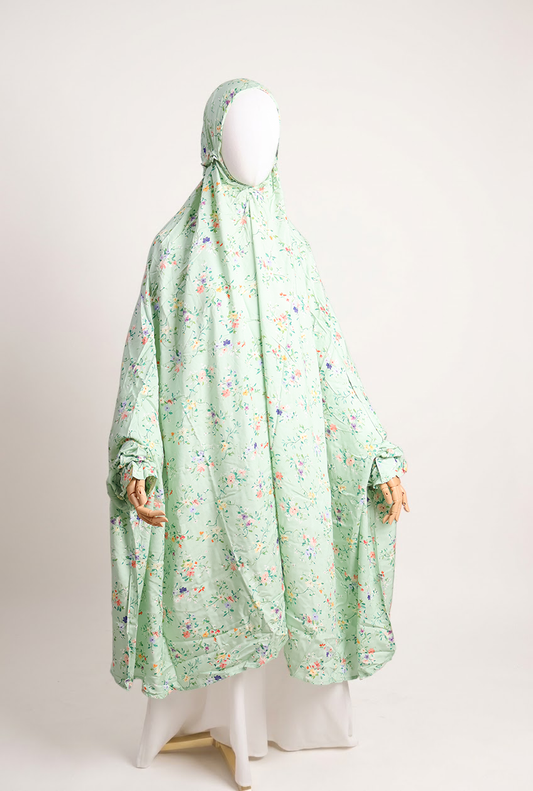 Knee Length Namaz Chadar  -  Daneen (Light Green)