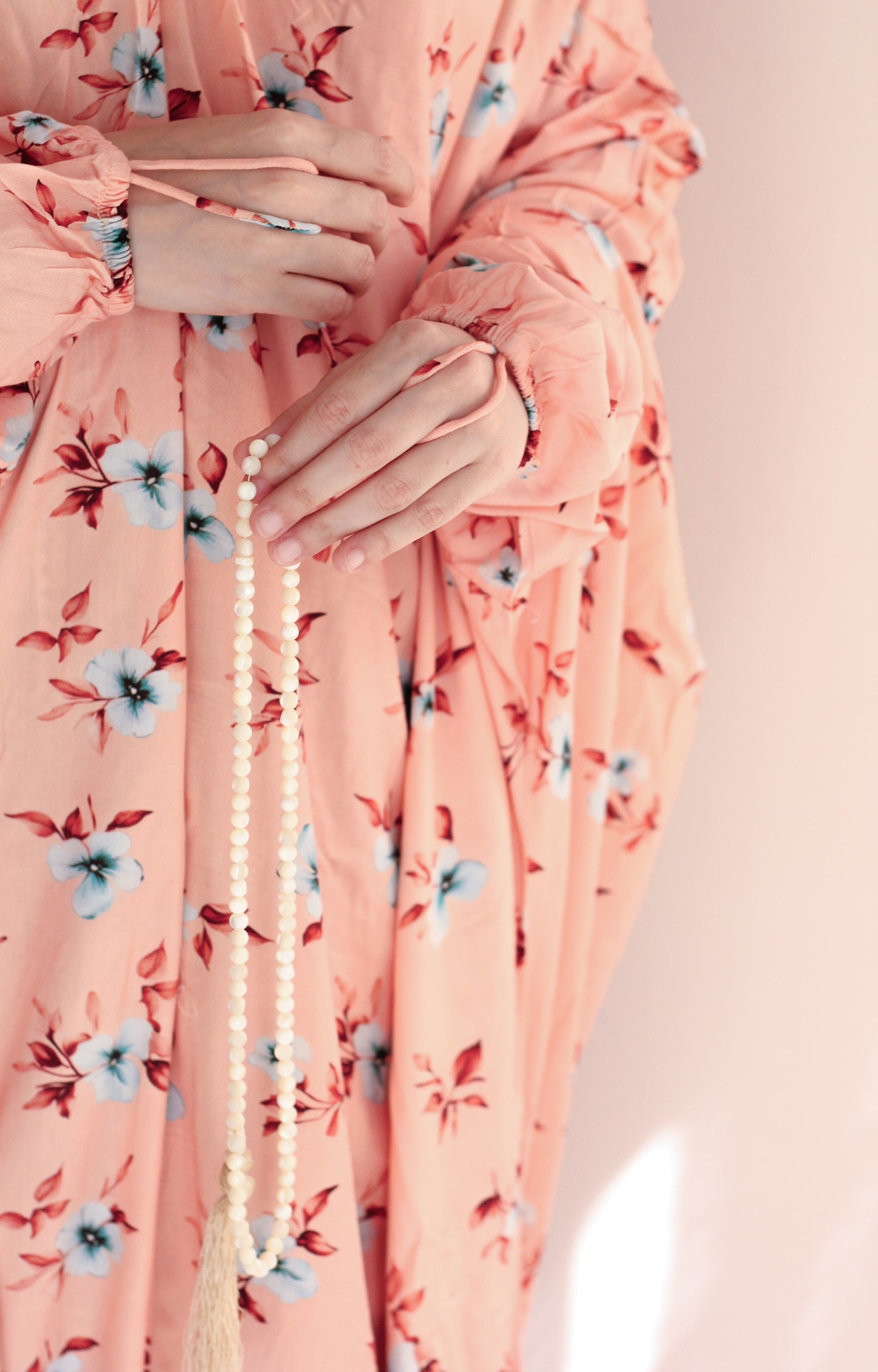 Namaz Chadar With Sleeves -  Manaal (Peach)