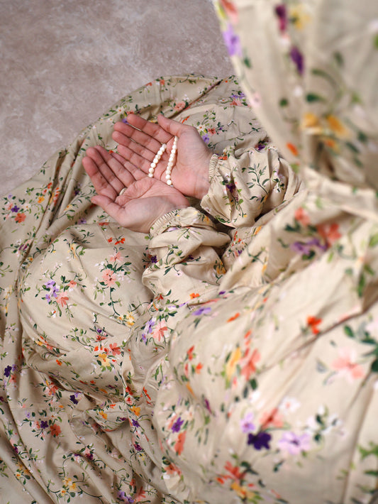 Namaz Chadar With Sleeves -  Daneen (Beige)