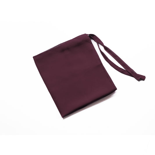 Tie back Niqab - Georgette - Dark Plum