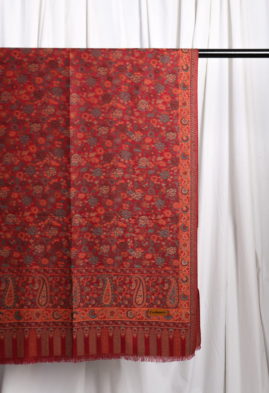 Naqsh Pashmina Hijab - Maroon