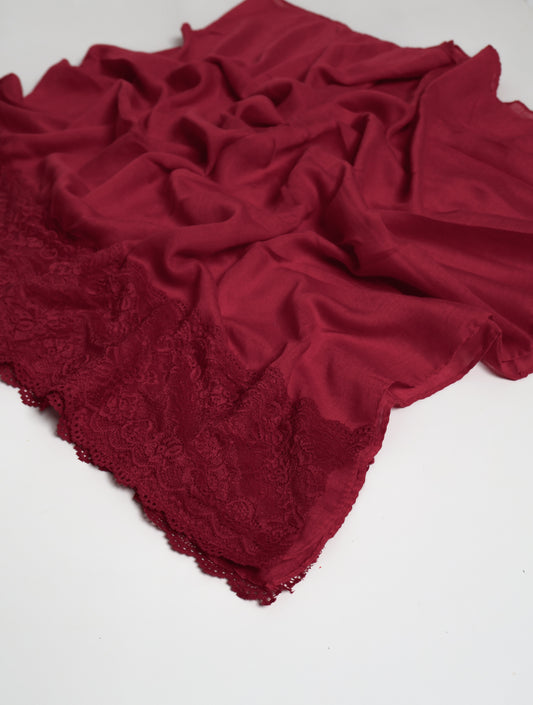 Lace Hijab - Red
