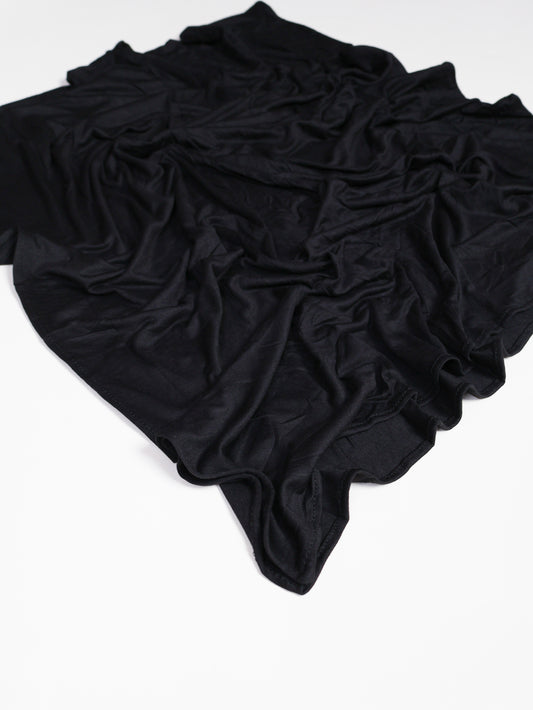 Plain Jersey Hijab - Black