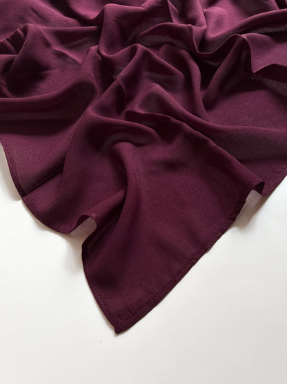 Korean Chiffon Hijab - Real Maroon